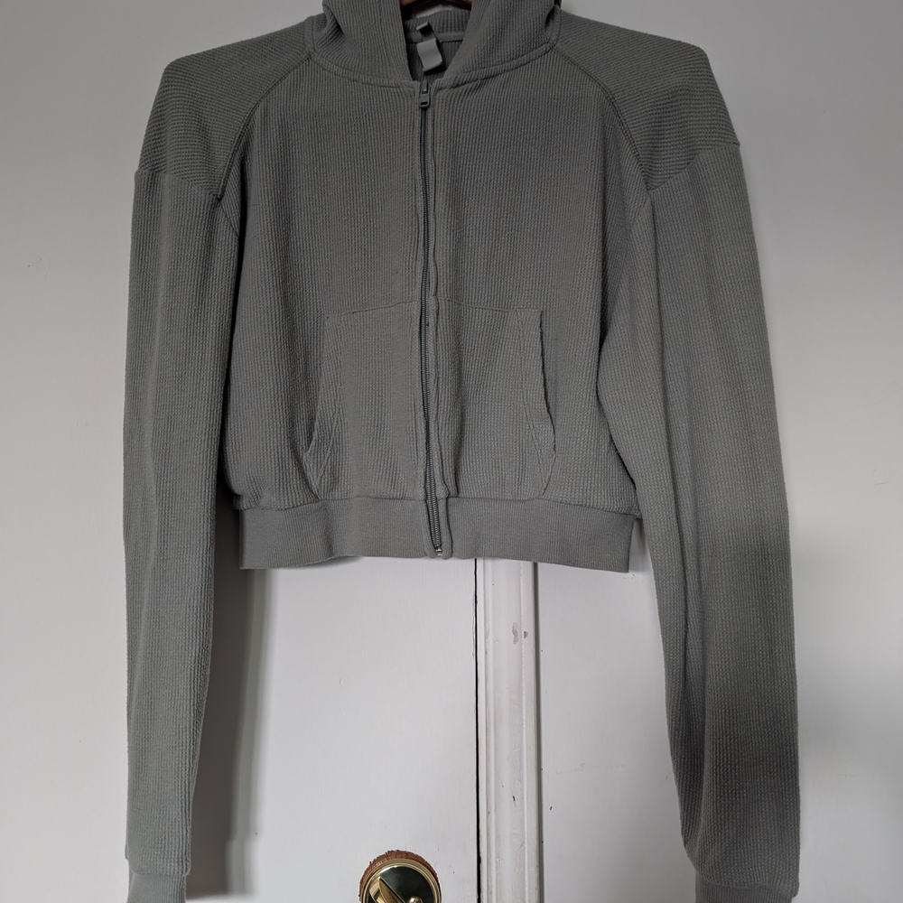 SKIMS Green Cropped Hoodie